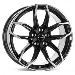 Rial Lucca 6.5x17 PCD4x100 ET49 Dia54.1 Diamond Black Front Polished