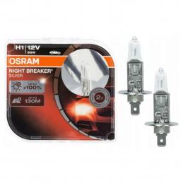 Лампа H1 OSRAM 64150NBS-HCB 12V (55W) P14,5s OSRAM NIGHT BREAKER SILVER , ( 2 шт.)